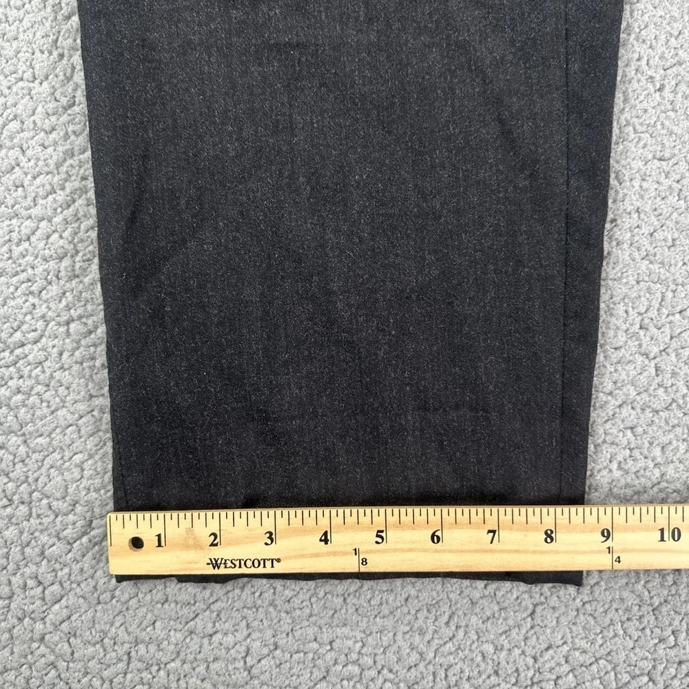 Enzo Mantovani Zignone Dress Pants Men 34x29 Black Wool Cashmere Pleated Italy